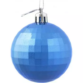 Шар ёлочный «Диско» 6 см, пластик, цвет синий