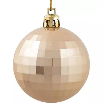 Шар ёлочный «Диско» 6 см, пластик, цвет золотой
