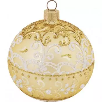 Шар ёлочный «Золотой узор», 8 см