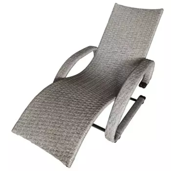 Шезлонг Ницца 155x73x86 см сталь серый