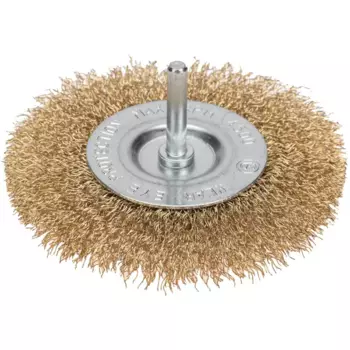 Щетка дисковая для дрели Kranz витая латунированная 100 мм