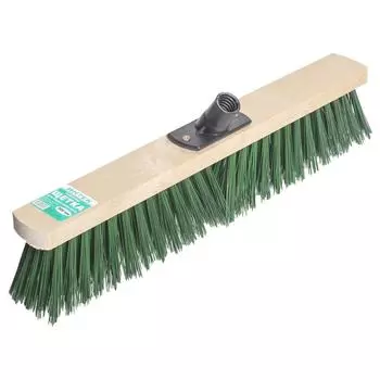 Щетка для пола деревянная Интек 50 см цвет бежевый/зеленый