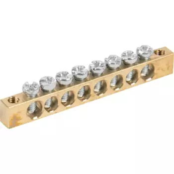 Шина N TDM Electric 6x9 мм 8/2 8 групп крепеж по краям