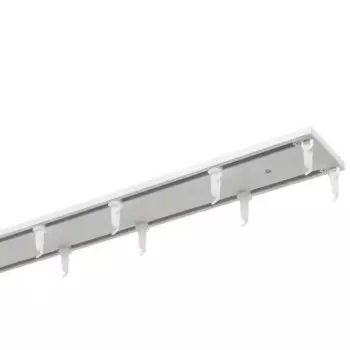 Шинный карниз двухрядный Kreaforta Pro 160 см алюминий цвет белый комплект