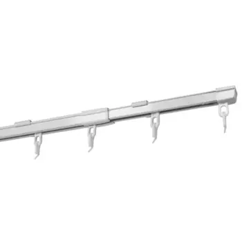 Шинный карниз телескопический однорядный Kreaforta Simple 120-210 см алюминий комплект