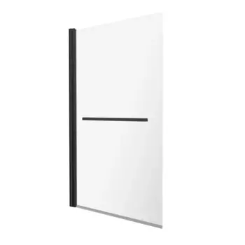 Ширма на ванну Sensea Remix поворотная 90x140 см прозрачное стекло профиль черный