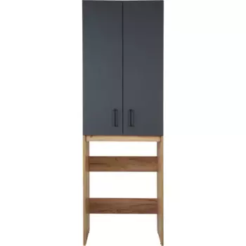 Шкаф для стиральной машины Акваль Лофт 64x198 см цвет серый