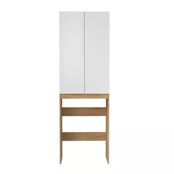 Шкаф для стиральной машины Сохо Konsensa 64.4x197 см цвет дуб гудзон золотой/белый софт тач