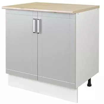 Шкаф напольный "Тортора-3" 80х86х60 см МДФ цвет серый