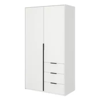 Шкаф распашной Бергамо с 2 дверями 120x220x60 см ЛДСП цвет белый