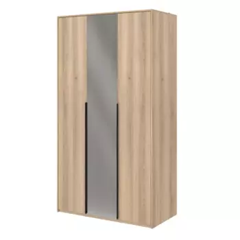Шкаф распашной Бергамо с 2 дверями с зеркалом 120x220x60 см ЛДСП цвет дуб комано