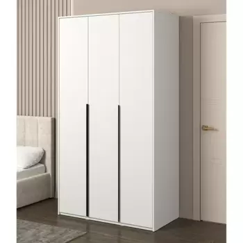 Шкаф распашной Бергамо с 3 дверями 120x220x60 см ЛДСП цвет белый