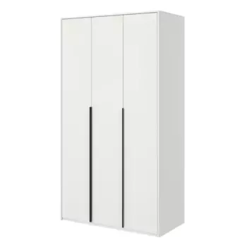 Шкаф распашной Бергамо с 3 дверями 120x220x60 см ЛДСП цвет белый