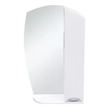 Шкаф зеркальный «Глория» 55 см цвет белый