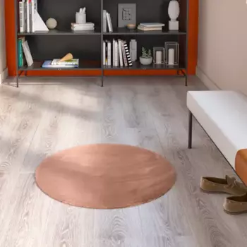 Шкура искусственная полиэстер Inspire Bianca круг 100 см цвет розовый