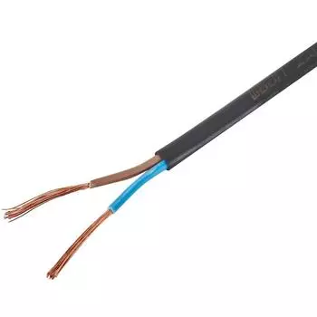 Провод Альфакабель ШВВП 2x075 на отрез ГОСТ цвет чёрный