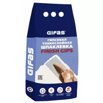 Шпаклевка гипсовая финишная Gifas Finish Gips 3 кг