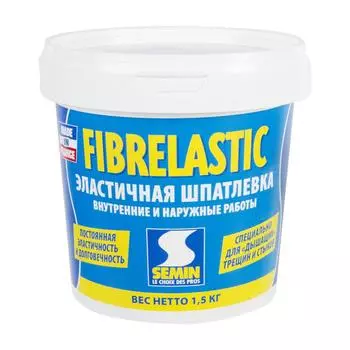 Шпаклёвка эластичная Semin Fiberlastic, 1.5 кг