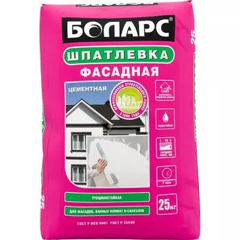 Шпаклёвка цементная базовая Боларс 25 кг