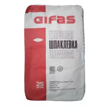 Шпаклёвка гипсовая Gifas Universal 25 кг