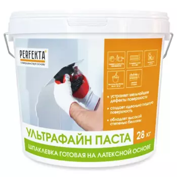 Шпаклёвка готовая на латексной основе Perfekta «Ультрафайн Pasta», 28 кг
