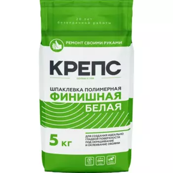 Шпаклёвка полимерная финишная Крепс 5 кг белый