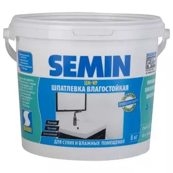Шпаклёвка полимерная финишная Semin SEM-WP 8 кг