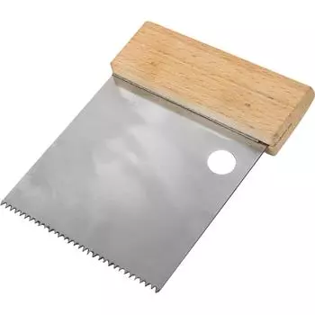 Шпатель зубчатый для клея Dominus 80 мм S3, нержавеющая сталь