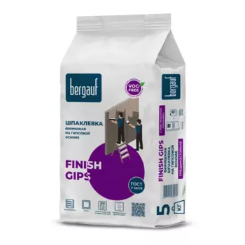 Шпаклёвка гипсовая финишная Bergauf Finish Gips 5 кг