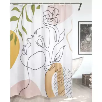 Штора для ванной Bath Plus Amaze Art CH-21331 180x200 см цвет белый розовый бежевый