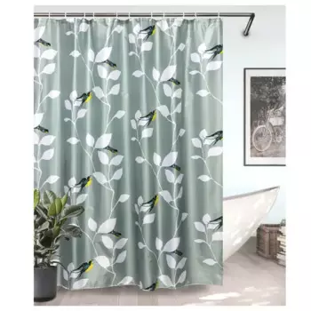 Штора для ванной Bath Plus Charme Red Martlet 180x200 см полиэстер цвет серо-зеленый