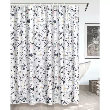 Штора для ванной Bath Plus Terrazzo CH-21264 180x180 см цвет белый черный серый