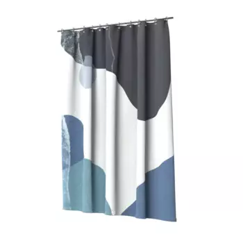 Штора для ванной Lemer Arborea 180x200 см полиэстер цвет белый/синий