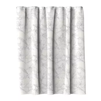Штора для ванной Lemer Bird 180x200 см полиэстер цвет черно-белый