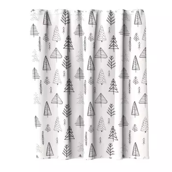 Штора для ванной Lemer New Scandy 180x200 см полиэстер цвет бело-черный