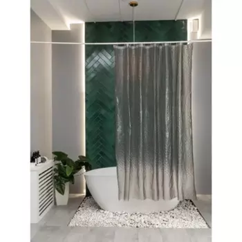 Штора для ванной с кольцами Swensa Cube 3D 180x200 см EVA цвет прозрачный