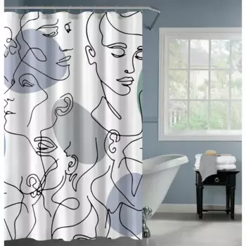 Штора для ванной Swensa Social SWC-95-58 200x180 см полиэстер цвет разноцветный