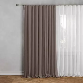 Штора на ленте 200x280 см цвет какао