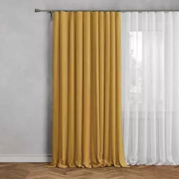 Штора на ленте 200x280 см цвет манго