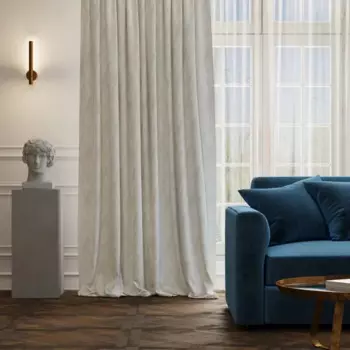 Штора на ленте Анже 200x280 см цвет молочный