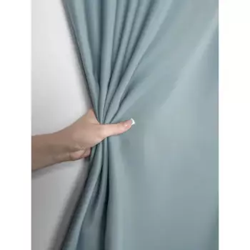 Штора на ленте блэкаут 140x270 см цвет серо-лазурный