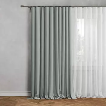 Штора на ленте блэкаут 140x270 см цвет серый