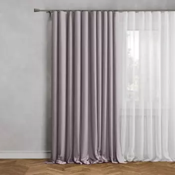 Штора на ленте блэкаут 140x270 см цвет серо-коричневый