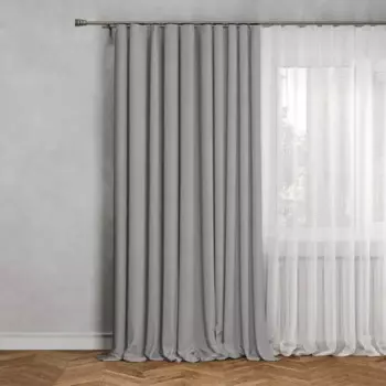 Штора на ленте блэкаут Luce 210x280 см цвет серый Granit 3