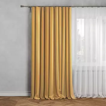 Штора на ленте Симона 200x280 см цвет желтый