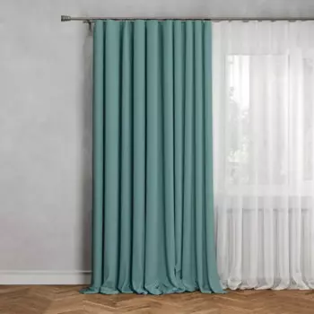 Штора на ленте димаут Inspire Arel 140x280 см цвет темно-бирюзовый Celadon 2