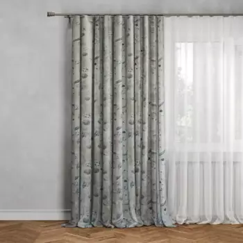 Штора на ленте димаут Космос 150x260 см цвет бежевый