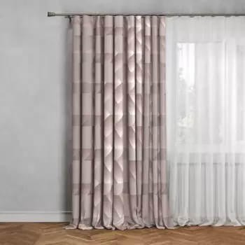 Штора на ленте димаут Лион 150x260 см цвет бежевый