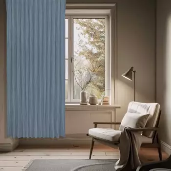 Штора на ленте димаут Полоса 200x280 см цвет зеленый