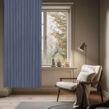 Штора на ленте димаут Полоса 200x280 см цвет голубой